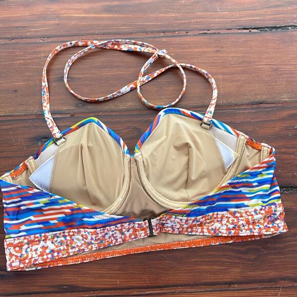 Liberty of London long line hi rise multi-print bikini swimsuit sz S - Picture 5 of 8